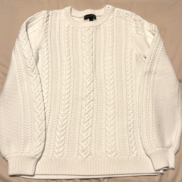 Banana Republic Sweaters - White cable knit sweater